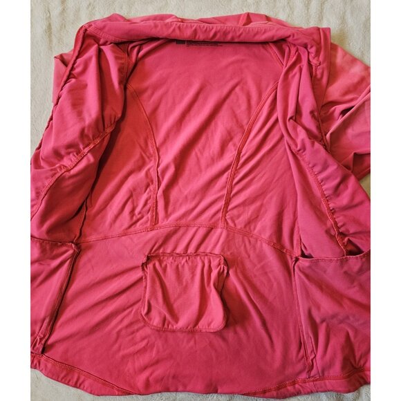 Victorias Secret VSX Sport Small Knockout Jacket Hot Pink Zip Ruched Thumb Holes - Picture 8 of 15